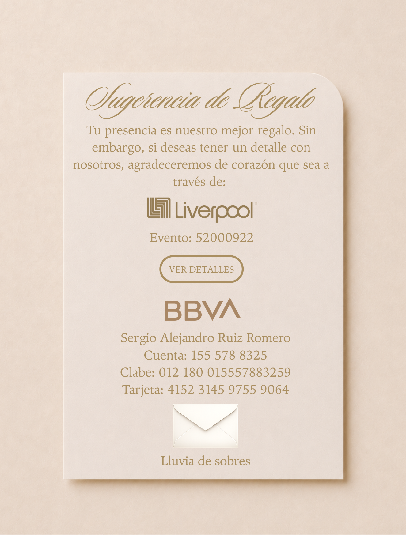 Sugerencia de regalo: Liverpool, BBVA y lluvia de sobres